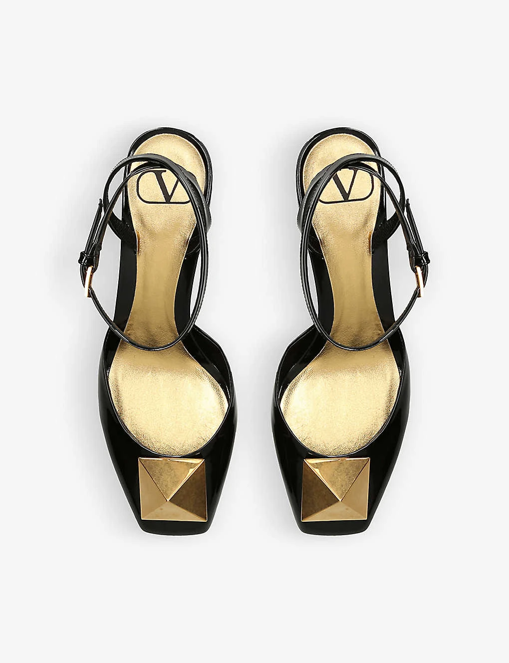 Valentino Garavani One Stud Patent-leather Heeled Pumps 2 Valentino Garavani One Stud Patent-leather Heeled Pumps - Image 2