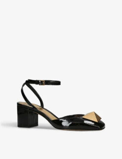 Valentino Garavani One Stud Patent-leather Heeled Pumps 7 Valentino Garavani One Stud Patent-leather Heeled Pumps -Manolo Blahnik Store R04161352 BLACK ALT02