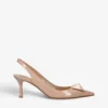 Valentino Garavani One Stud Patent-leather Slingback Heeled Courts