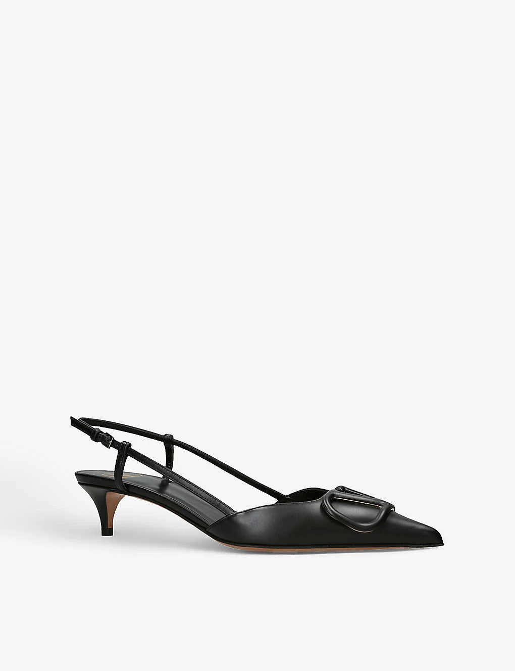 Valentino Garavani VLOGO 40 Pointed-toe Leather Slingback Courts 3 Valentino Garavani VLOGO 40 Pointed-toe Leather Slingback Courts - Image 3