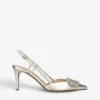 Valentino Garavani VLOGO Pointed-toe Leather Heeled Courts