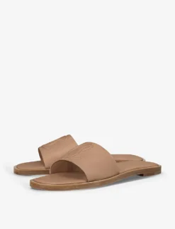 Christian Louboutin CL Logo-embossed Leather Mules -Manolo Blahnik Store R04163450 LECHE ALT02