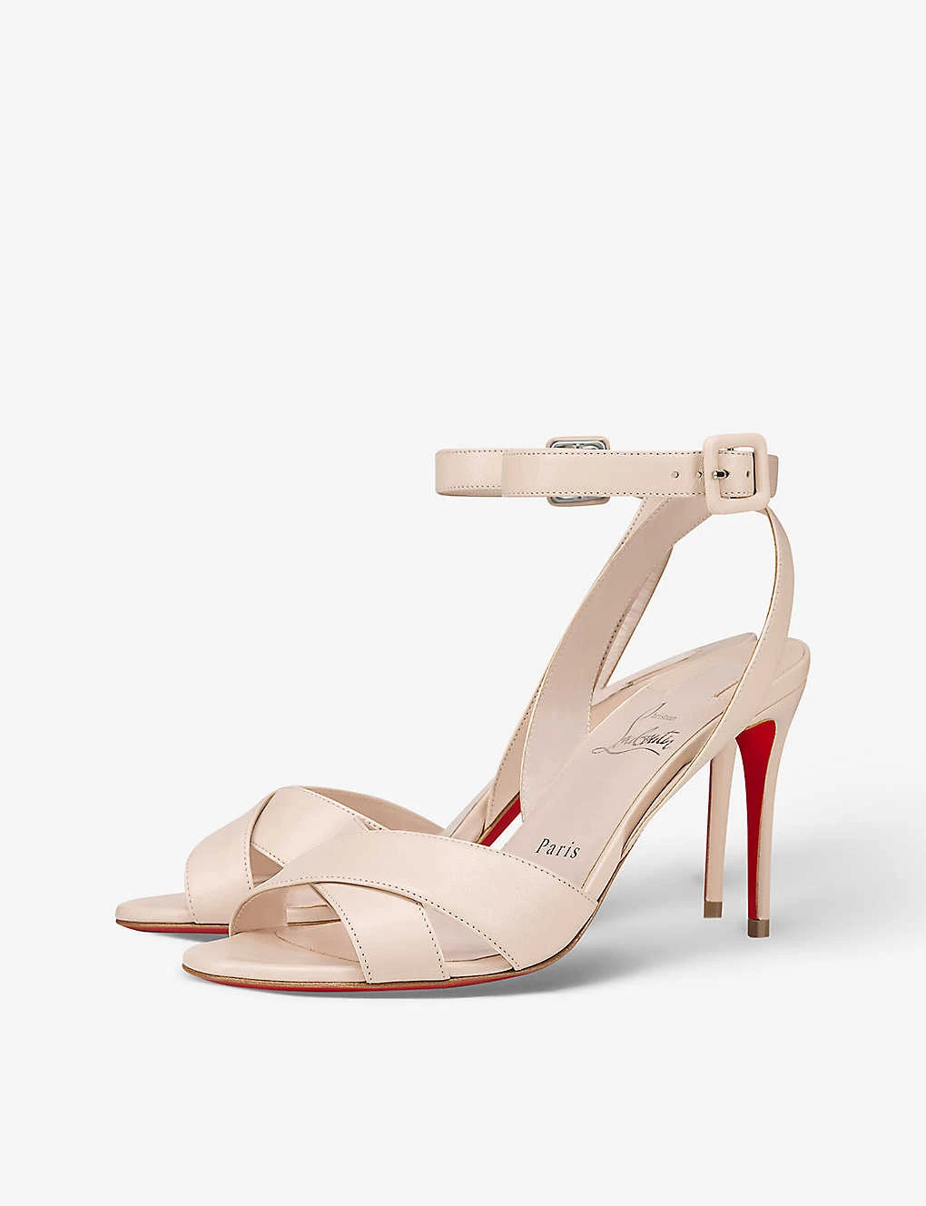 Christian Louboutin Mariza 85 Strappy Leather Heeled Courts 3 Christian Louboutin Mariza 85 Strappy Leather Heeled Courts - Image 3