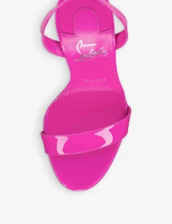 Christian Louboutin Lipgloss Queen 100 Patent-leather Heeled Sandals -Manolo Blahnik Store R04163471 BOLEROSE ALT03