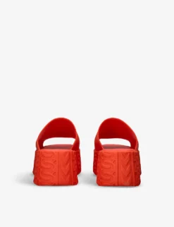 Melissa X Marc Jacobs Becky Chunky-sole PVC Platform Sliders -Manolo Blahnik Store R04165036 RED ALT03