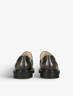 Loewe Blaze Brushed-effect Leather Loafer 7 Loewe Blaze Brushed-effect Leather Loafer -Manolo Blahnik Store R04165038 BROWN ALT03