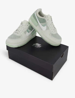 Nike Air Force 1 Shadow Leather Low-top Trainers 9 Nike Air Force 1 Shadow Leather Low-top Trainers -Manolo Blahnik Store R04165327 WHITEPISTACHIO ALT04