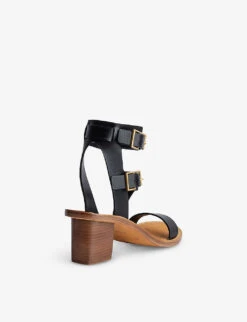 Zadig & Voltaire Cecilia Caprese Buckle-embellished Leather Heeled Sandals 7 Zadig & Voltaire Cecilia Caprese Buckle-embellished Leather Heeled Sandals -Manolo Blahnik Store R04167409 NOIR ALT03