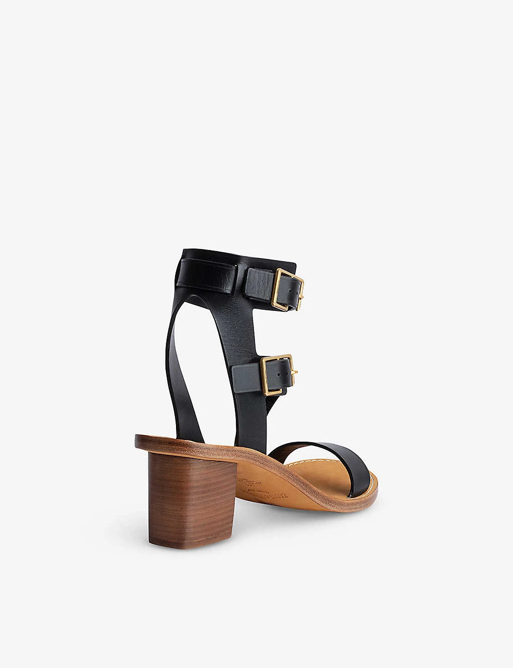 Zadig & Voltaire Cecilia Caprese Buckle-embellished Leather Heeled Sandals 4 Zadig & Voltaire Cecilia Caprese Buckle-embellished Leather Heeled Sandals - Image 4