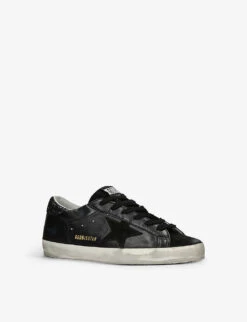 Golden Goose Super-Star Suede Star-patch Leather Trainers -Manolo Blahnik Store R04168729 BLACK ALT02