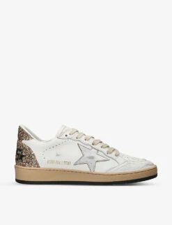 Golden Goose Ball Star 10358 Glitter Heel-tab Leather Trainers