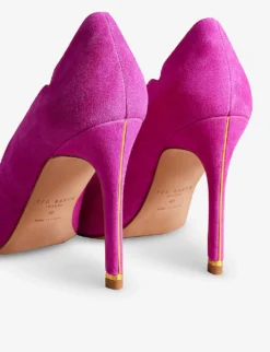 Ted Baker Orlaya Cut-out Suede Heeled Courts -Manolo Blahnik Store R04169629 BRTPINK ALT02