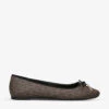 MICHAEL Michael Kors Nori Monogram-print Faux-leather Ballet Flats