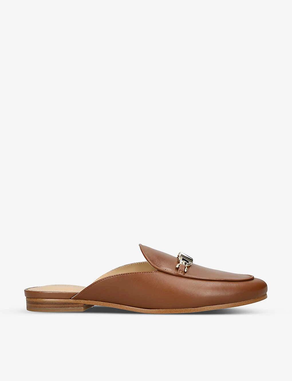 MICHAEL Michael Kors Tiffanie Logo-plaque Leather Mules 1 MICHAEL Michael Kors Tiffanie Logo-plaque Leather Mules