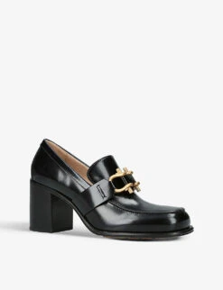 Bottega Veneta Monsieur 70 Horsebit-embellished Leather Courts -Manolo Blahnik Store R04180488 BLACK ALT02