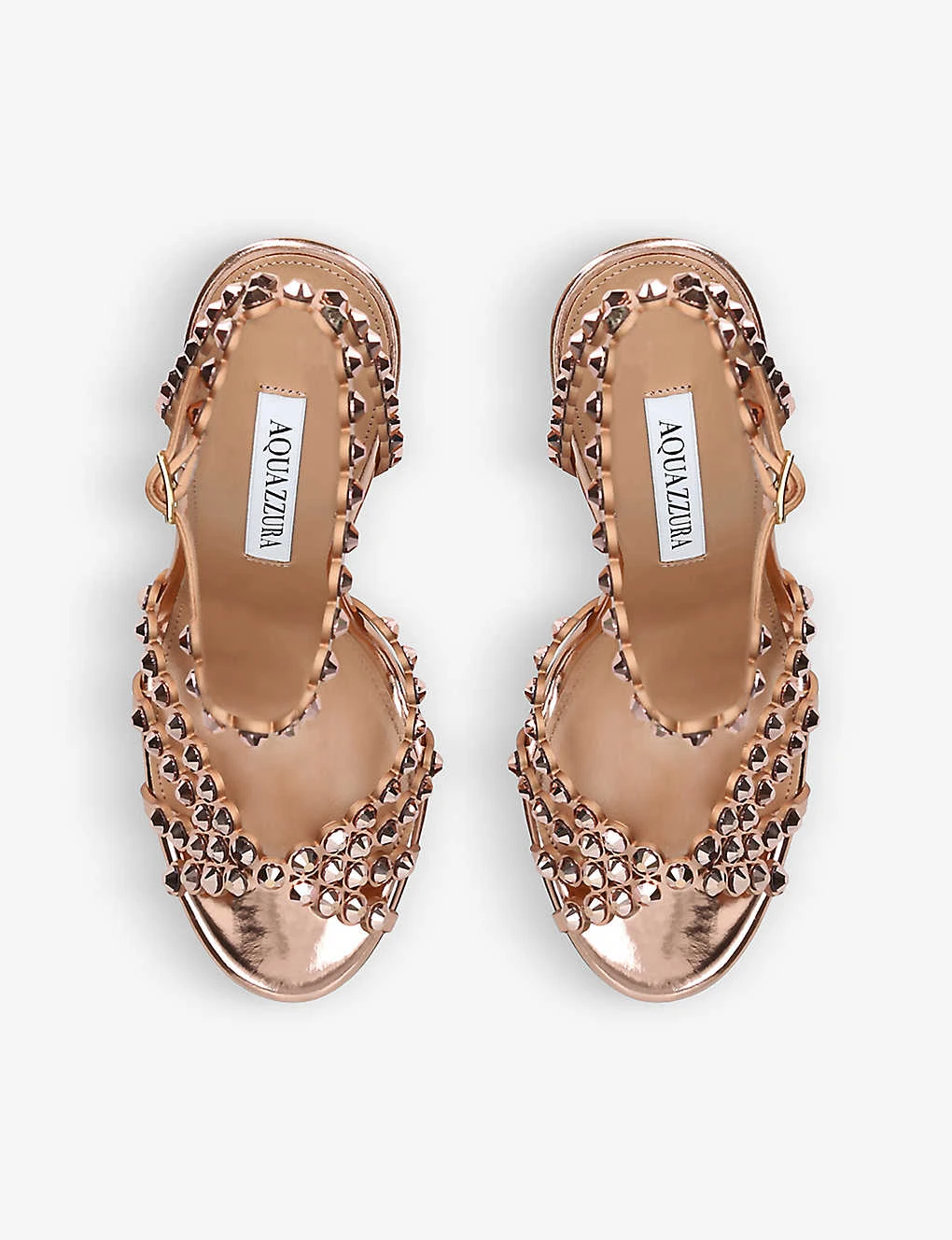 Aquazzura Tequila 105 Crystal-embellished Leather Heeled Sandals 2 Aquazzura Tequila 105 Crystal-embellished Leather Heeled Sandals - Image 2