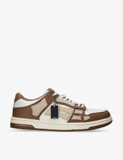 Amiri Skel Panelled Leather Low-top Trainers