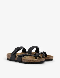 Birkenstock Mayari Cross-strap Faux-leather Sandals 7 Birkenstock Mayari Cross-strap Faux-leather Sandals -Manolo Blahnik Store R04181960 BLACK ALT02