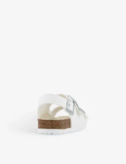 Birkenstock Milano Buckle-embellished Faux-leather Sandals -Manolo Blahnik Store R04181969 WHITEBIRKOFLOR ALT03