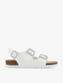 Birkenstock Milano Buckle-embellished Faux-leather Sandals