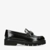 Salvatore Ferragamo Ofelia Lug Chain-embellished Leather Loafers