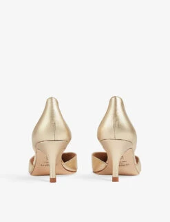 Harley D'orsay Pointed Metallic-leather Courts -Manolo Blahnik Store R04183442 GOLPALEGOLD ALT03