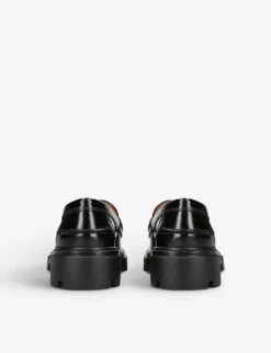 Gomma Pesante Chain-embellished Leather Loafers -Manolo Blahnik Store R04183592 BLACK ALT03