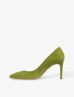 Floret Pointed-toe Suede Court Shoes -Manolo Blahnik Store R04184039 GREGREEN ALT02