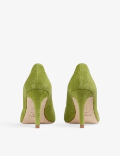 Floret Pointed-toe Suede Court Shoes -Manolo Blahnik Store R04184039 GREGREEN ALT03