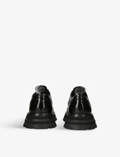 Alexander McQueen Cut-out Chunky-sole Leather Derby Shoes -Manolo Blahnik Store R04184415 BLACK ALT03