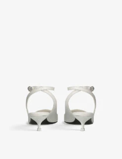 Alexander McQueen Punk Leather Heeled Sandals -Manolo Blahnik Store R04184418 WINTERWHT ALT03