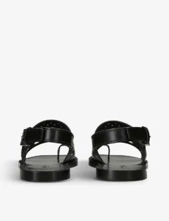 Vienne Cut-out Leather Sandals -Manolo Blahnik Store R04185372 BLACK ALT03