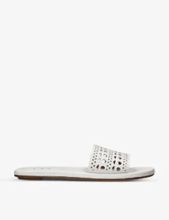 Vienne Laser-cut Leather Mules