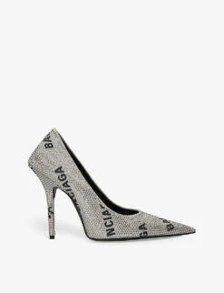 Balenciaga Square Knife 110 Pointed-toe Leather Courts