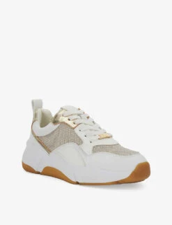 Dune Eagerly Chunky-sole Leather And Mesh Low-top Trainers -Manolo Blahnik Store R04186887 GOLDMETALLIC ALT02