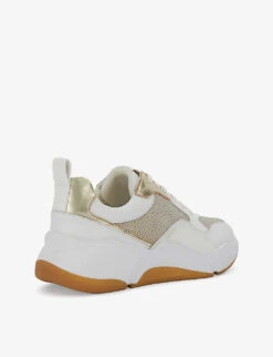 Dune Eagerly Chunky-sole Leather And Mesh Low-top Trainers -Manolo Blahnik Store R04186887 GOLDMETALLIC ALT03