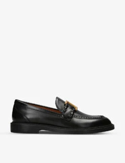 Chloé Marcie Logo-plaque Leather Loafers