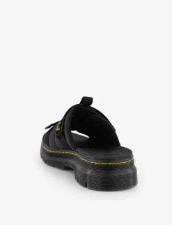 Dr. Martens Ayce Logo-strap Chunky-sole Leather Sandals 7 Dr. Martens Ayce Logo-strap Chunky-sole Leather Sandals -Manolo Blahnik Store R04188898 BLACKMILLEDCOATED ALT03
