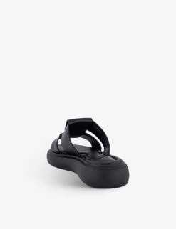 Vagabond Blenda Double-strap Leather Sandals -Manolo Blahnik Store R04188905 BLACKLEATHER ALT03