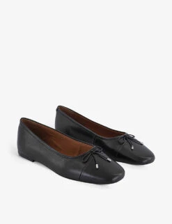 Vagabond Jolin Bow-embellished Leather Ballet Flats 6 Vagabond Jolin Bow-embellished Leather Ballet Flats -Manolo Blahnik Store R04188907 BLACK ALT02