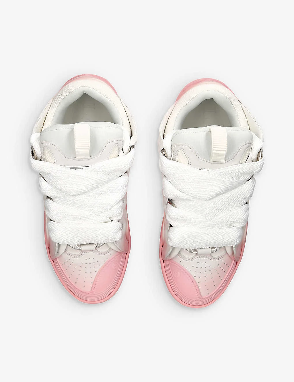 Lanvin Curb Chunky-sole Leather Mesh Low-top Trainers 2 Lanvin Curb Chunky-sole Leather Mesh Low-top Trainers - Image 2