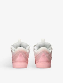 Lanvin Curb Chunky-sole Leather Mesh Low-top Trainers 7 Lanvin Curb Chunky-sole Leather Mesh Low-top Trainers -Manolo Blahnik Store R04191920 PINK ALT03