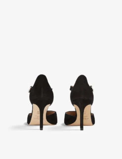Monet Ankle-strap Suede Heeled Courts -Manolo Blahnik Store R04192956 BLABLACK ALT03