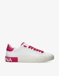 Dolce & Gabbana Portofino Branded-heel Leather Low-top Trainers