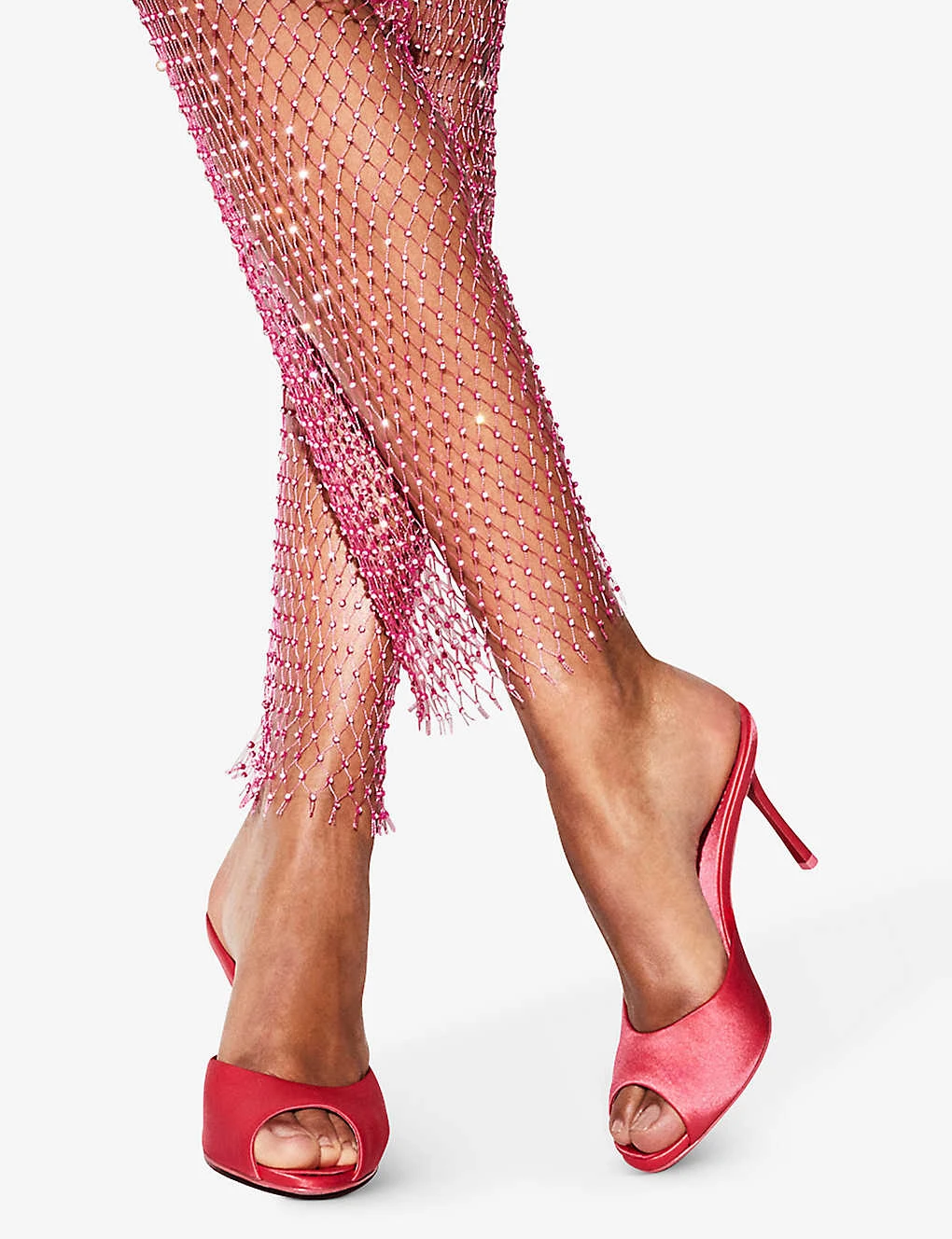Christian Louboutin Me Dolly 85 Silk Heeled Mules 2 Christian Louboutin Me Dolly 85 Silk Heeled Mules - Image 2