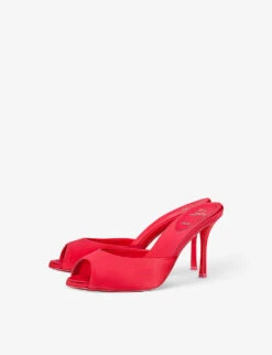 Christian Louboutin Me Dolly 85 Silk Heeled Mules 7 Christian Louboutin Me Dolly 85 Silk Heeled Mules -Manolo Blahnik Store R04195839 VENUS ALT03