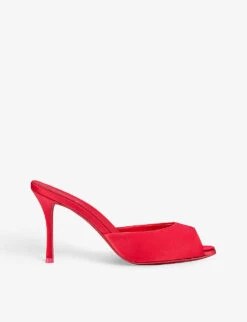 Christian Louboutin Me Dolly 85 Silk Heeled Mules