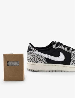 Nike Air Jordan 1 Low Leather Low-top Trainers 11 Nike Air Jordan 1 Low Leather Low-top Trainers -Manolo Blahnik Store R04198312 BLACKGREYWHITE ALT05