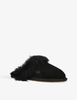 Ugg Scuff Sis Sheepskin-lined Suede Slippers 6 Ugg Scuff Sis Sheepskin-lined Suede Slippers -Manolo Blahnik Store R04198970 BLACK ALT02