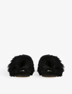 Ugg Scuff Sis Sheepskin-lined Suede Slippers 7 Ugg Scuff Sis Sheepskin-lined Suede Slippers -Manolo Blahnik Store R04198970 BLACK ALT03